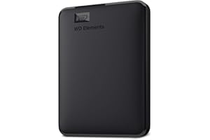 WD 4TB Elements Portable External Hard Drive for Windows, USB 3.2 Gen 1/USB 3.0 for PC & Mac, Plug and Play Ready - ‎WDBU6Y0040BBK-WESN