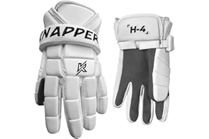Knapper Ball Hockey Gloves | H-4 Gloves (White Out)