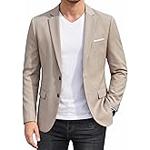 YND Men's Two Button Slim Fit Suit Blazer, Casual Lightweight Jacket Sport Coat