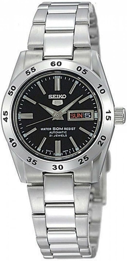 seiko 5 black stealth