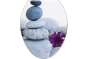 Nastarki Elongated Toilet Seat, Slow Close Wood Toilet Seats, Wooden Toilet Seats with Strong Alloy Hinges, Easy to Install and Clean