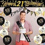 Yontree 14-Piece 21st Birthday Decorations Kit - Banner, Balloons, Confetti view 6