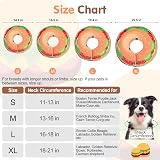BEAUTYZOO Dog Cone Alternative M Inflatable Donut E-Collar Brown Burger view 2