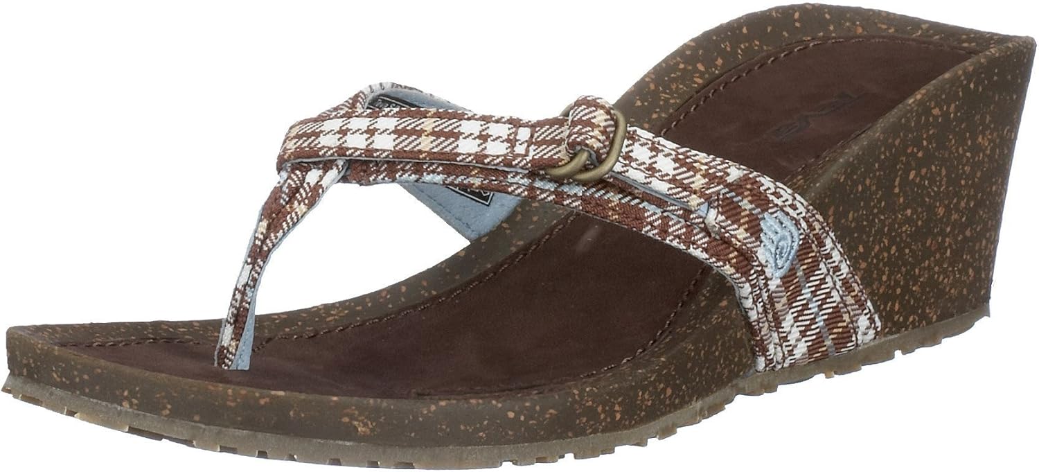 Amazon.com | Teva Women's Ventura Thong Wedge Sandal | Flip-Flops