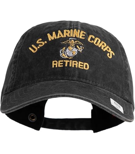 Amazon.com: United States Marine Never Retired Black Hat Cap USMC