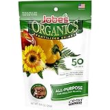 Jobe’s Organics All Purpose Fertilizer Spikes, 4-4-4 Organic Time Release Fertilizer for All Plants, 50 Spikes per Package
