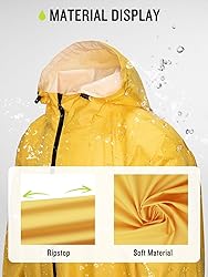 SaphiRose Long Sleeve Rain Jacket Extra Length