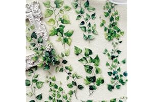 20PCS Forest Leaf Stickers – PET Transparent Waterproof, Perfect for Scrapbooks, DIY Crafts, Photo Albums, Bullet Journals, P