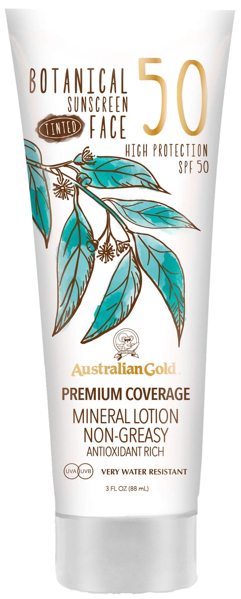 australian gold botanical tinted face sunscreen lotion