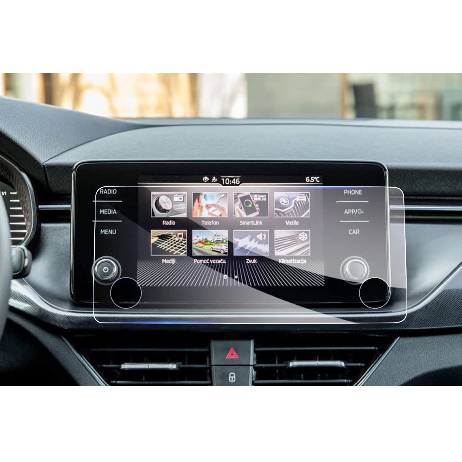 GAFAT 8" Skodα Kamiq/Scala Facelift 2019-2023/Fabia Mk4 2022 2023 Navigation Protective Film, 8" Infotainment Amundsen Glass Protector, 9H Anti-Scratch [Not for New 2024-8.25"]