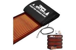 Outtsp 15FT Heated RV Sewer Hose Sleeve, Avoid Freezing at -45°F, Insulated Waterproof Heated Cover for RV Sewer Hose (Not Included), RV Winter Accessories for RV Camper