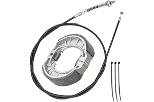 WNOOENG 67 inch Mini Bike Brake Cable Rear Drum Brake Shoes kit for 212cc Coleman CT200U CT200U-EX BT200X 196cc 5.5hp Baja Warrior MB165 MB200 Hensim Massimo Monster Moto Mini Bike Scooter Parts (Black)