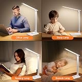 One Fire Desk Lamp LED Table Lamp 15 Modes Dimmable USB Timer Eye-Caring White view 7