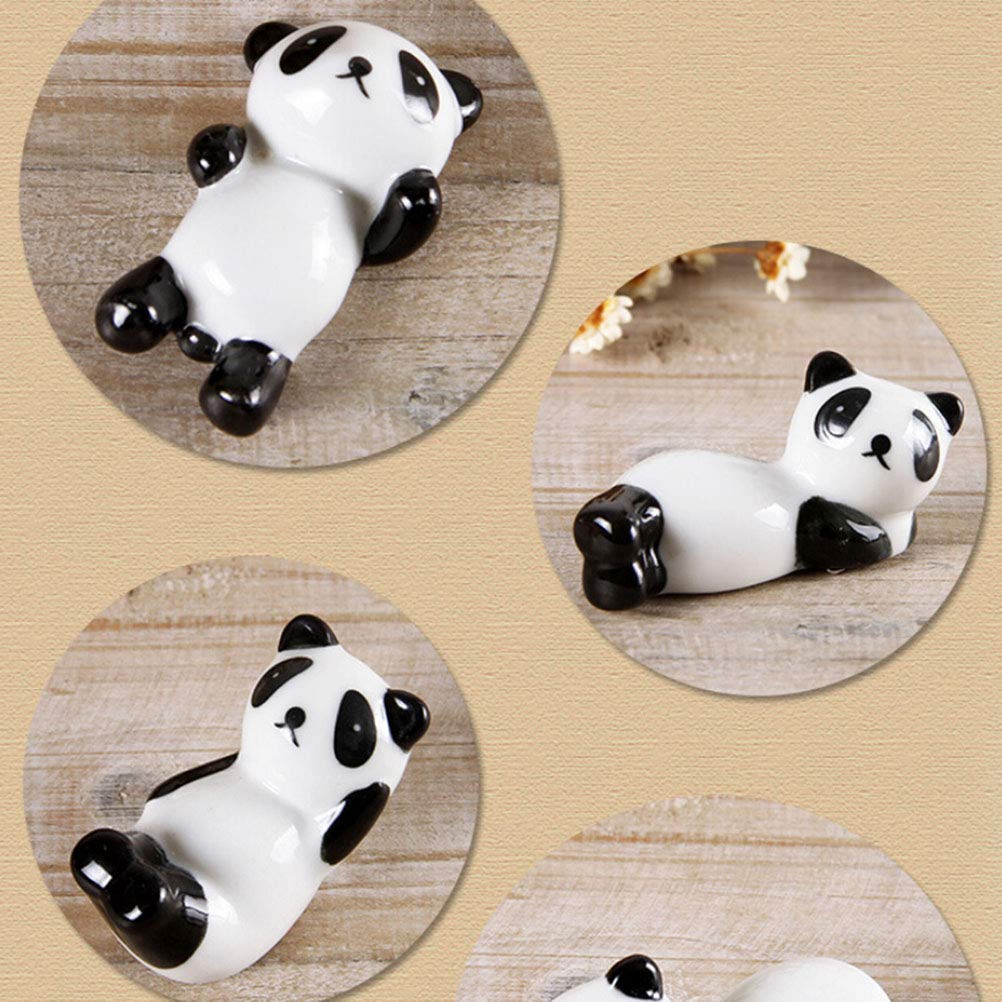 BESTONZON 8 Stäbchen Halter Panda Stäbchen Kissen Keramik