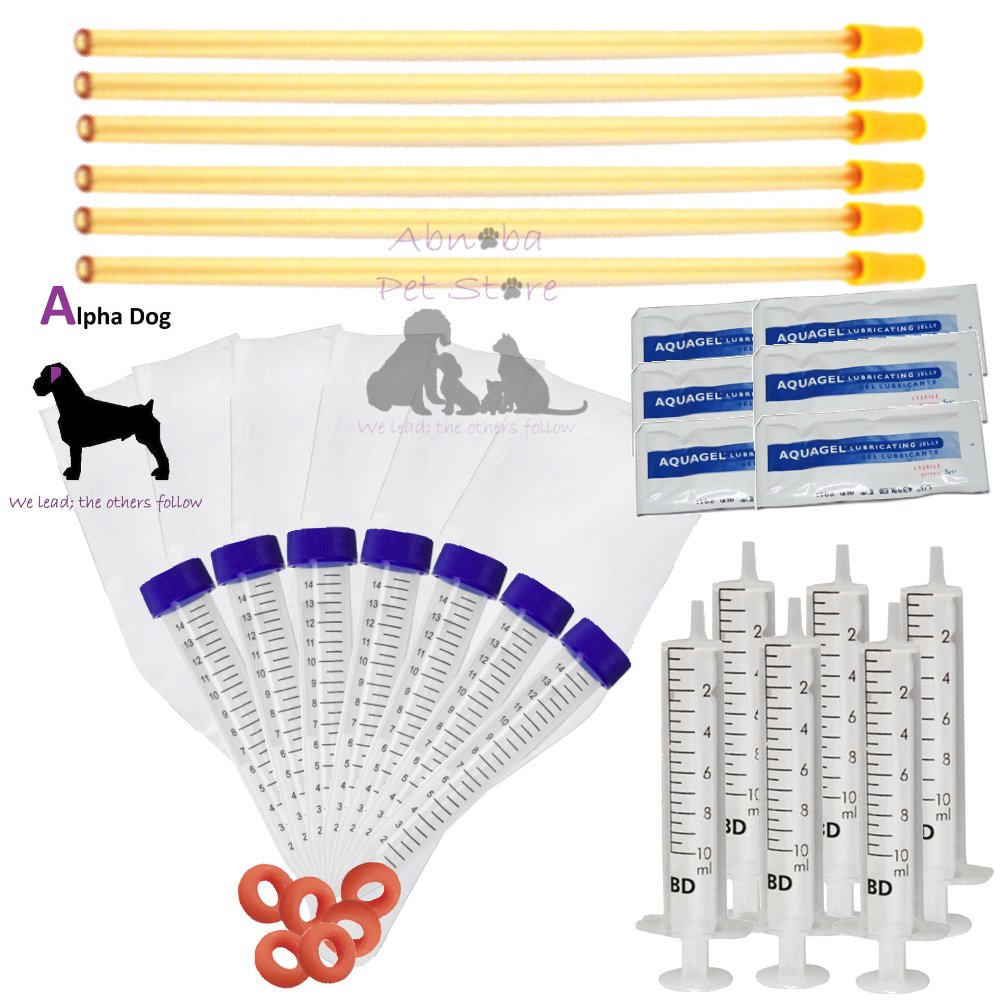9 inches 6 Flex Tip Complete AI Kits Dog ArtificiaI Insemination Tube Sheath Canine Breed