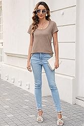 Sherosa T Shirts for Women Summer Short Sleeve Tops