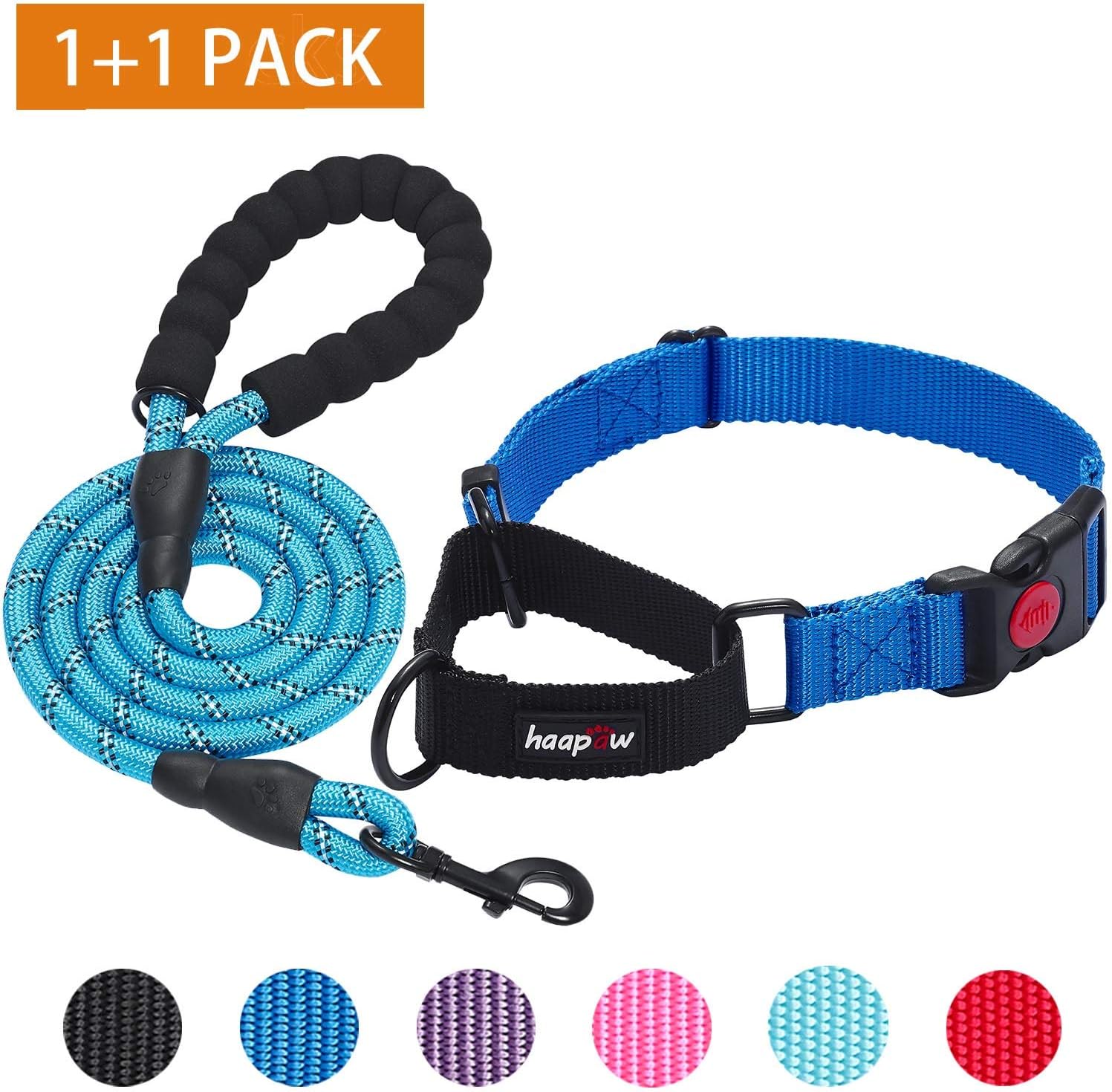 haapaw 2 Packs Martingale Dog Collar with Quick Release
