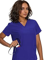 floralhue Scrubs for Women, V-Neck Scrubs Top