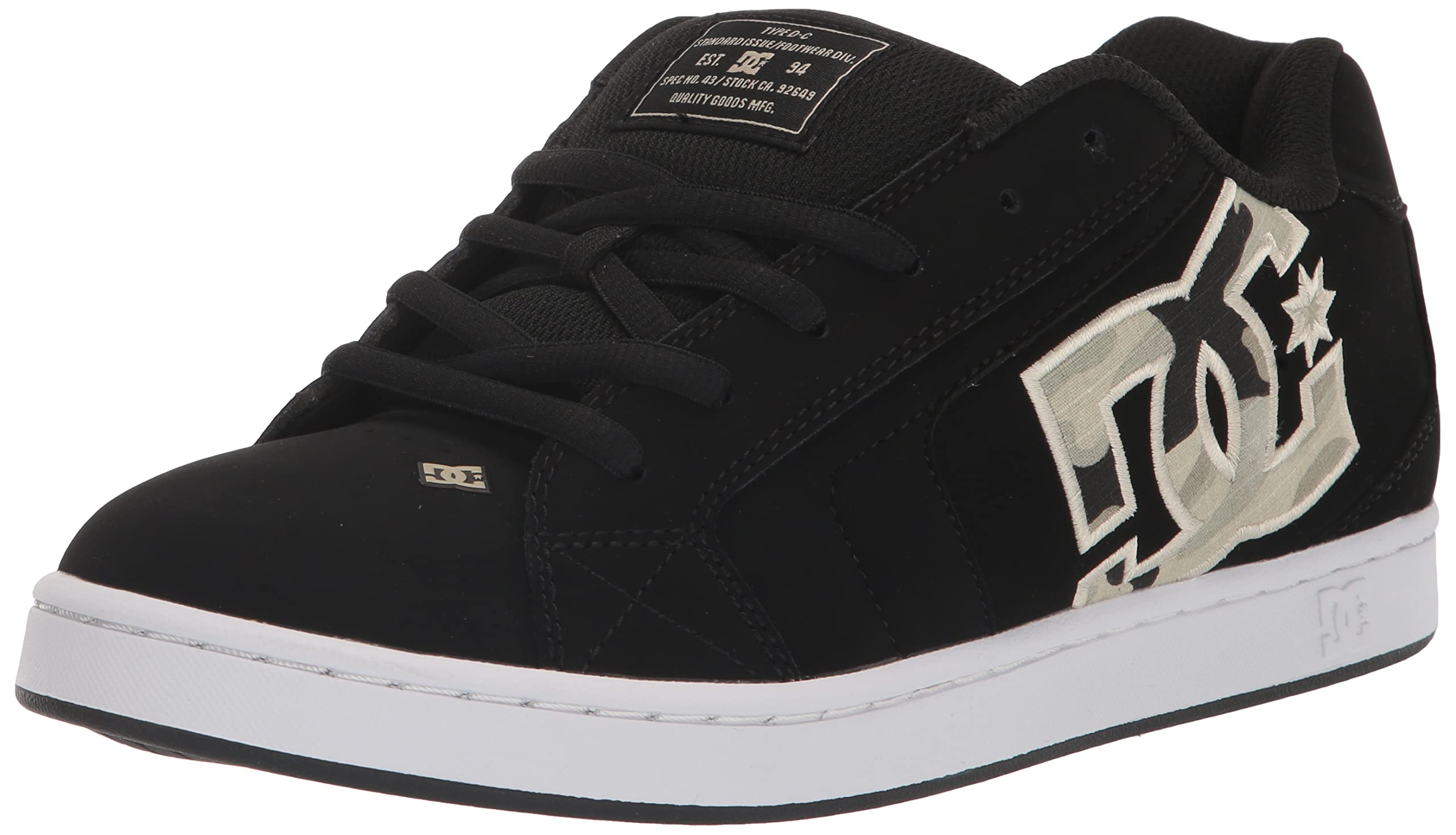 DC Men's Net Skate Casual Shoe, Black/Camel, 11