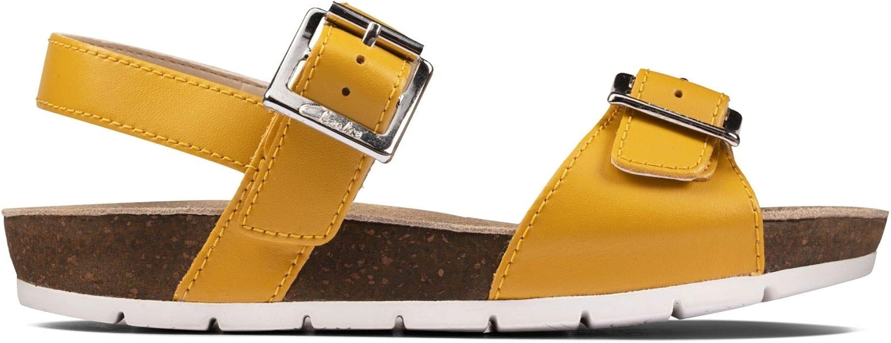 CLARKS Girls Sandals K 1 UK Child Clarks River Sand K Yellow