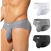 Casey Kevin Men's Underwear Breathable Briefs Lightweight 3D Contour Pouch Super Soft Comfort Tagless Underpants for Men Pack