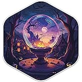 Crystal Ball Halloween Sticker - Waterproof Vinyl Decal for Car Bumper, Laptop, Water Bottle, Wall, and Window, Size - 3'' Longer Side