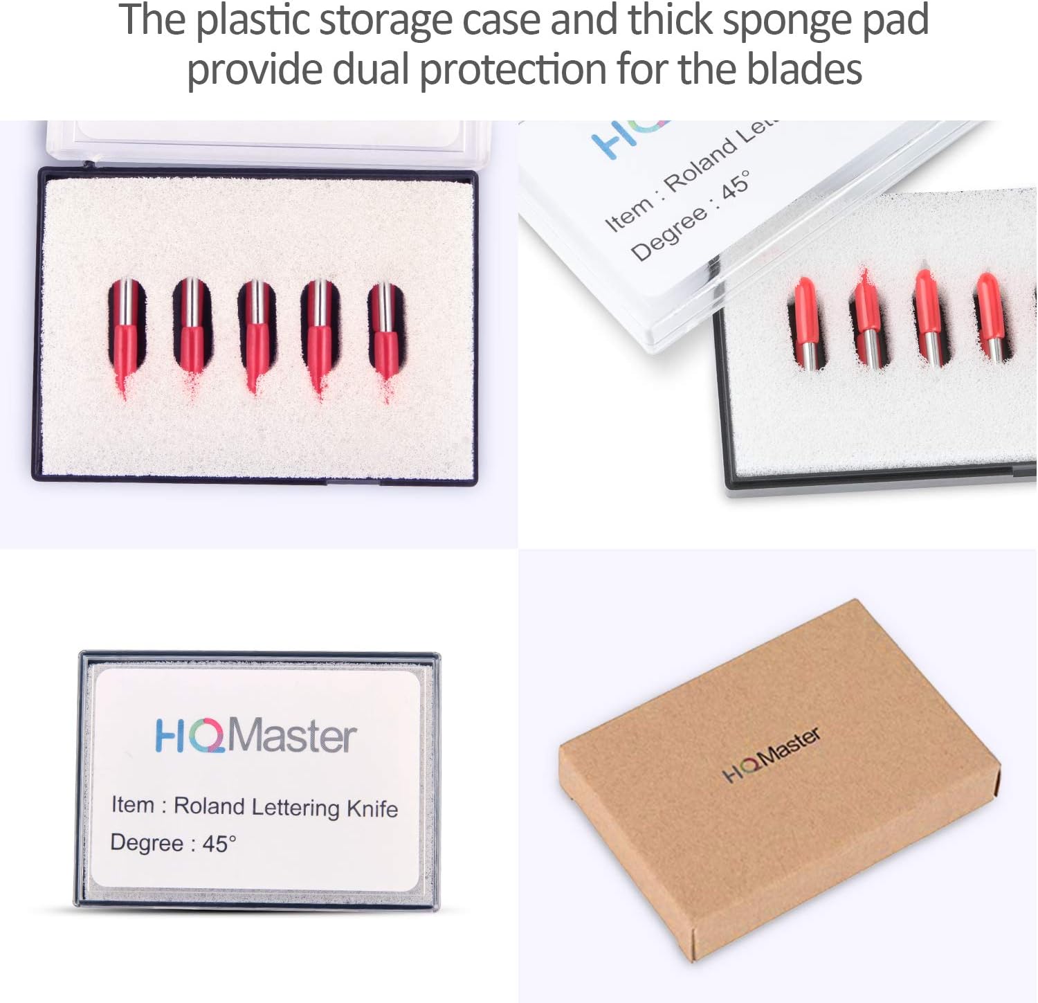HQMaster 45 Degree Tungsten Steel Lettering Blade Vinyl Cutter Blades for Roland Cutting Plotter Red Cap Pack Of 10: Home Improvement