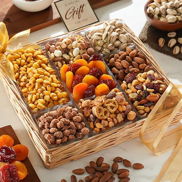 BROADWAY BASKETEERS FRUIT AND NUTS GIFT BASKET –...