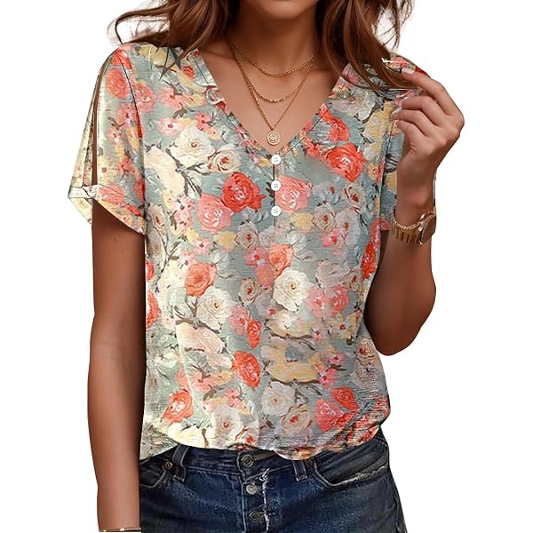 Men's Rose Flower Print Slim Fit Button-Down Shirt - Summer Fashion, Easy Wash & Quick Dry