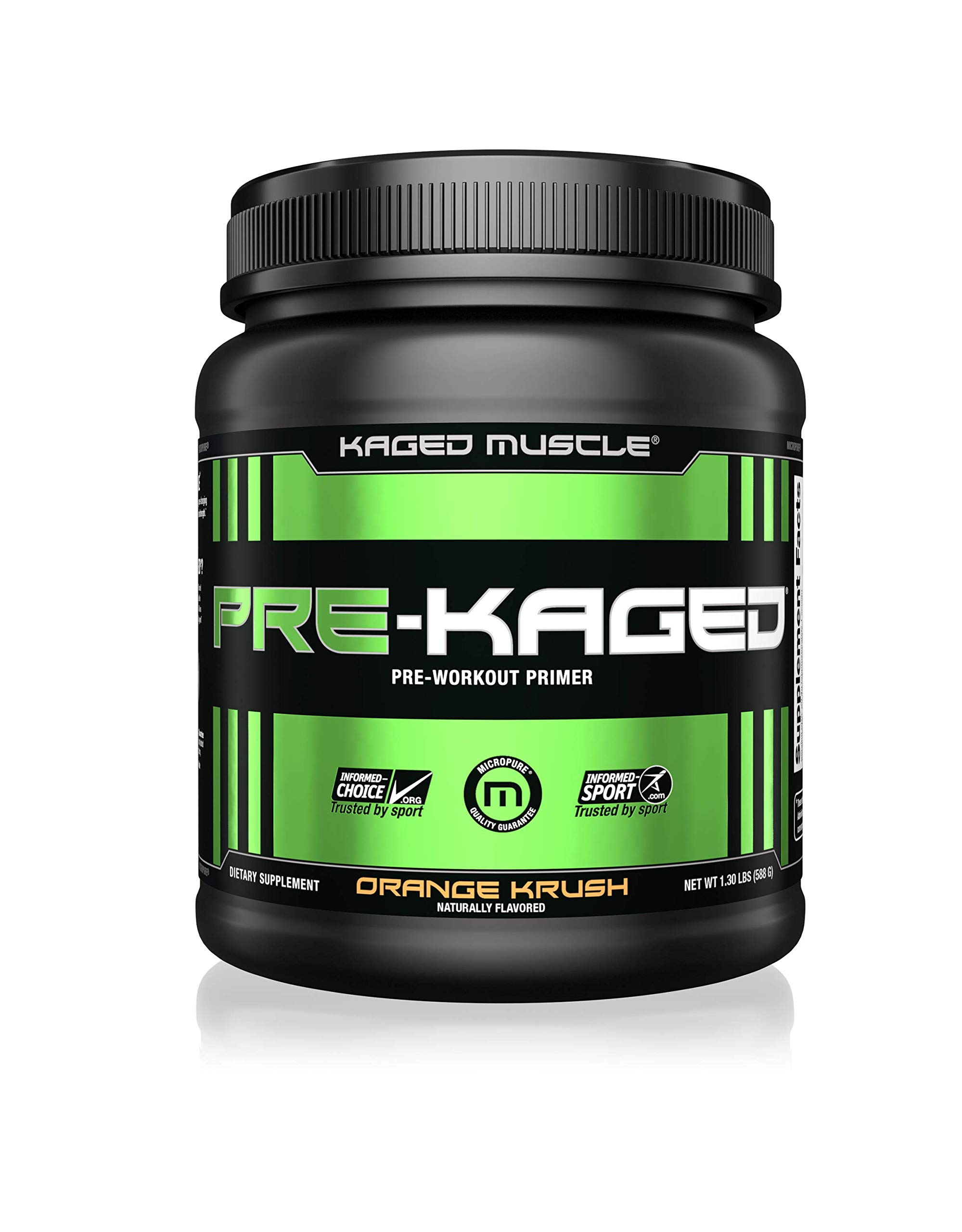 KAGED MUSCLE, PREKAGED Pre Workout Powder, Krisp Apple, L