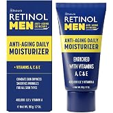 LIVAURA Retinol Face Moisturizer for Men - Anti Aging Face Cream &amp; Lotion | Retinol anti aging face cream for men - hydrates dry, oily skin and softens wrinkles; lightweight, non greasy
