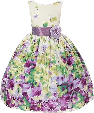 amazon purple flower girl dresses