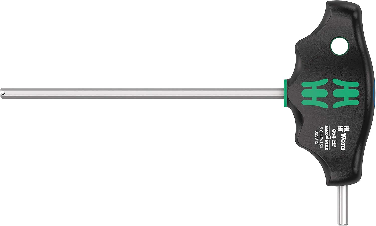 Wera 05023343001 454 HF T-Handle Hexagon Screwdriver Hex-Plus with Holding Function 5 x 150 mm, Multi-coloured