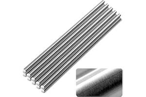 GMOTLSE 304 Stainless Steel Rod, 2/8" Diameter 12" Length Metal Solid Metal Rods for Metal Creative DIY, Aircraft/Ship/Automotive Model Making, Industrial Manufacturing, etc 10Pcs