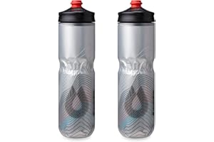HydraPak Polar Surge Insulated Bike Water Bottle 2-Pack (20oz or 24oz) - High Flow, Fits Most Bike Cages, For Cycling & Sports
