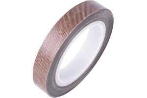 GCQ Teflon Fabric Tape, 3/4 Inch 30 Feet PTFE Tape for Vacuum Sealer Machine, Hand Impulse Sealers Insulation PTFE Coated Fiberglass Adhesive Tape Compatible with FoodSaver, Seal A Meal, Weston, Cabella