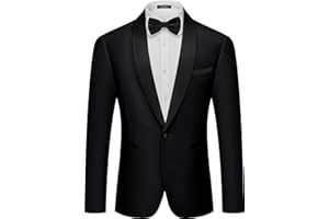 MAGE MALE Mens Tuxedo Jacket Shawl Lapel Suit Jacket Slim Fit Blazer Jacket for Dinner,Prom,Wedding