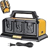 20V Max Battery RapidMeanwhile Fast Charger 6-Ports,Charger Station forDewalt 20V/60v MMaxBatterySimultaneousCharging of 6 Port Each3A,Compatible with Dewalt12V/20V 60v Multi BatteryTools