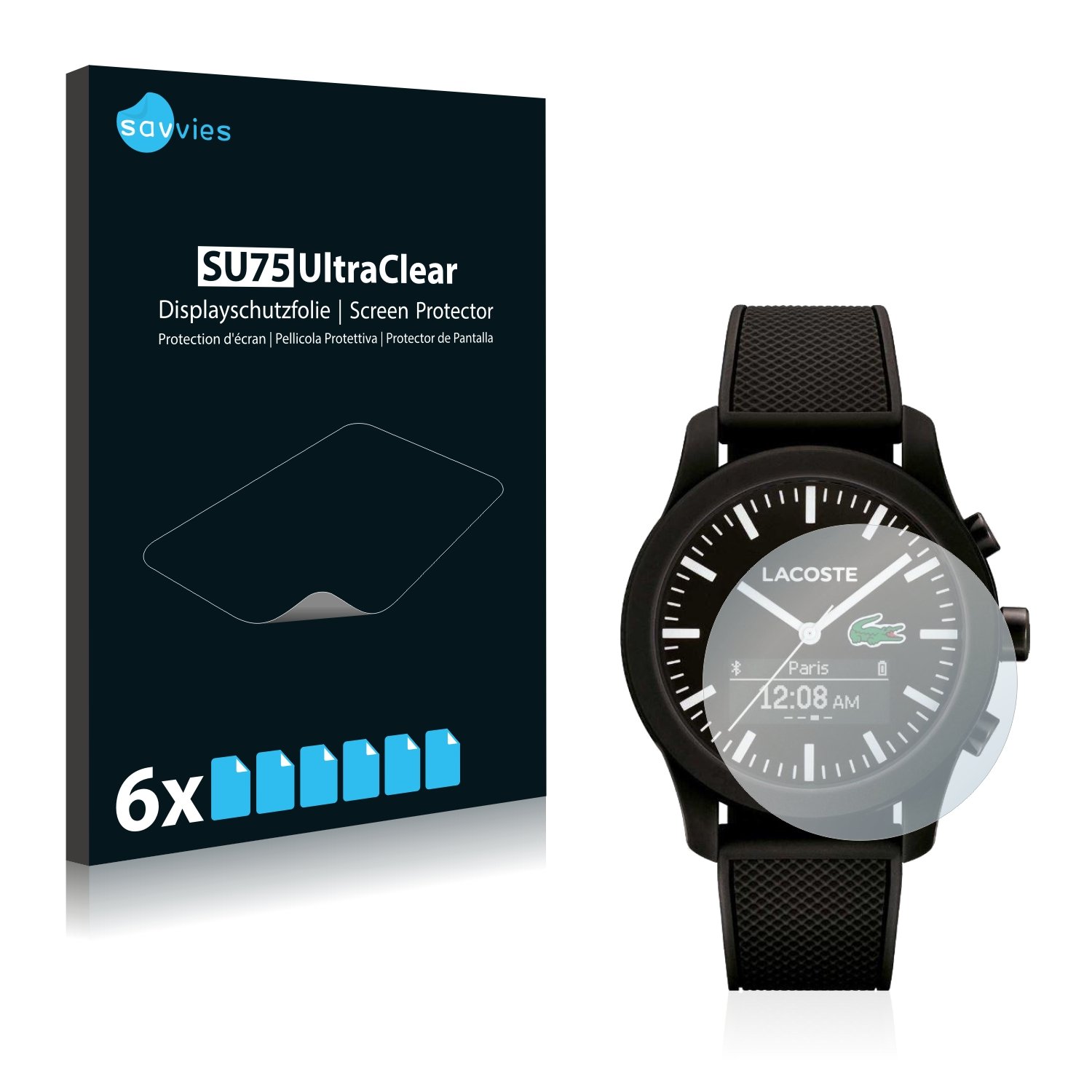 savvies Protector Pantalla Compatible con Lacoste 12.12 Contact (6 ...