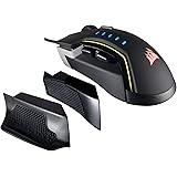 CORSAIR GLAIVE - RGB Gaming Mouse - Comfortable & Ergonomic - Interchangeable Grips - 16000 DPI Optical Sensor - Aluminum