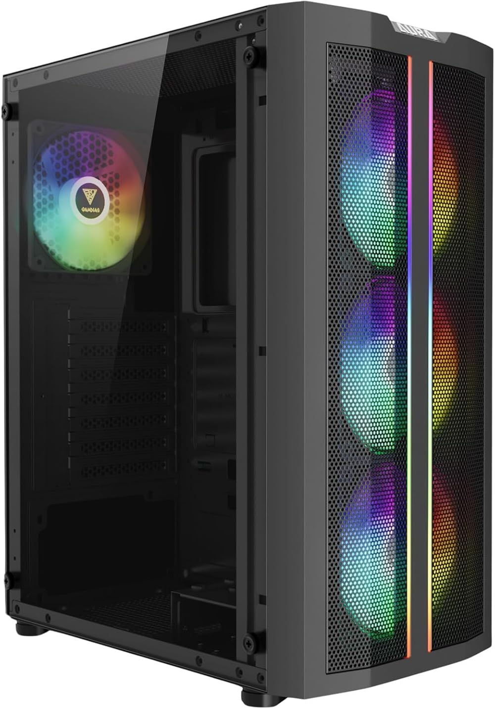 GAMDIAS AURA GC3 ELITE ATX Mid Tower Gaming PC Case Tempered Glass ARGB Mesh 4