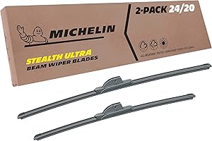 Michelin 19-2420SUBA Stealth Ultra Twin Pack 24 &20 inch Wiper Blade Fits Select Toyota, Kia, Ford, Audi, Hyundai, Chevrolet, GMC, BMW, Cadillac, Volkswagen, Model Years (2 Pack)