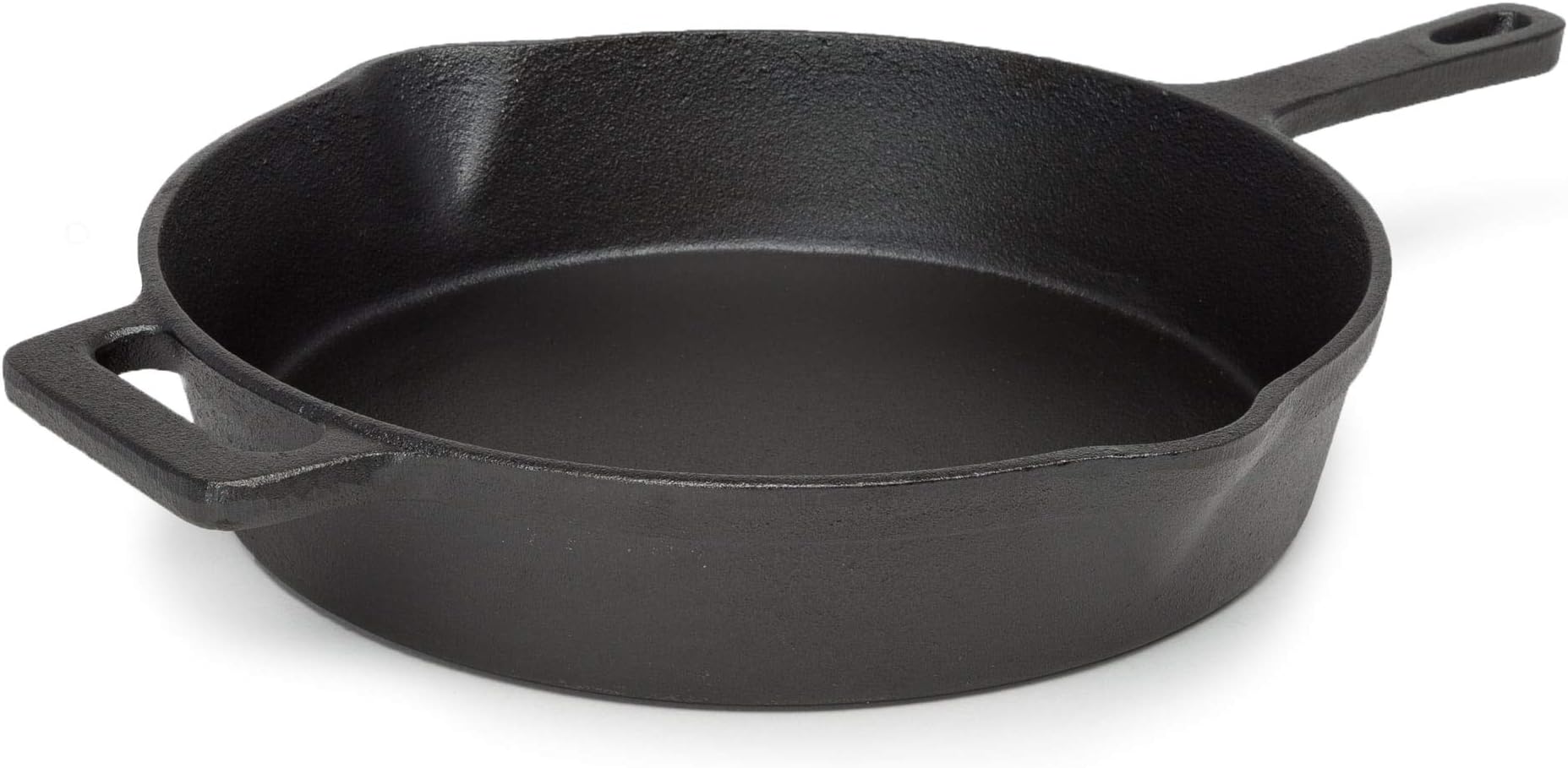 Ecolution 213111 EOBK-5128 Farmhouse Cast Iron Pre Seasoned Fry Pan, Black