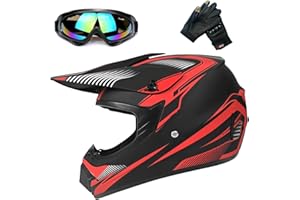 ZJHELM ATV Helmet,Youth Kids Motocross Helmet, 4 Wheeler Dirt Bike Street Riding Helmets Meeting DOT FMVSS 218