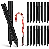 AUGSUN 45 PCS Replacement Stakes for Christmas Candy Cane Lights Outdoor, Plastic Candy Cane Pathway Markers Lights Spike Replacer Fit for Lights Poles Internal Diameter: 0.6 inches to 0.68 inches
