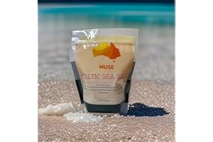 GENERIC celtic sea salt organic pure unrefined by Muse Celtic Salt Hand Harvested in France Light grey 1 pound Contains 82 minerals Resealable Bag Unrefined Organic (Pack of 1 resealable )