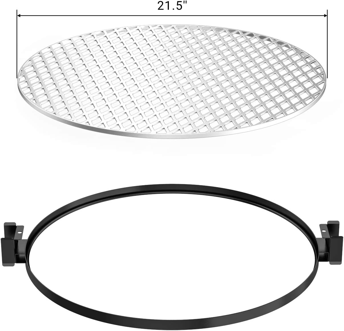 only fire Santa-maria Style Grill Rotisserie System Adjustable Cooking Grate Attachment for Weber 22 inch Kettle Grills Backyard Grilling: Kitchen & Dining
