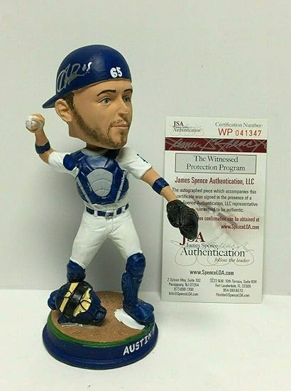 Austin Barnes Signed Custom Painted Los Angeles Dodgers Baseball