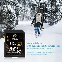 AXE MEMORY SD Card 512GB V60, 245MB/s UHS-II U3 4K