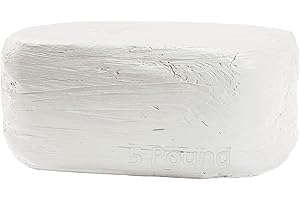 ReArt Natural Air-Dry Clay 5lbs, for Sculpting, Wheel Throwing, Hand Building, All-Purpose Modeling Clay 5lbs for Sculpting (